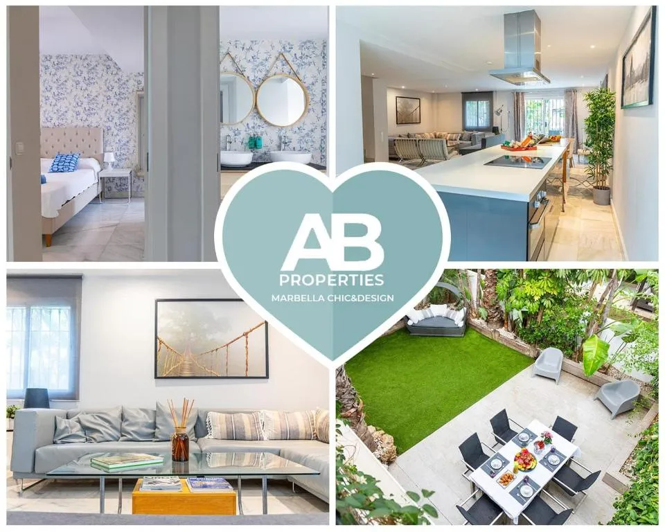 Image of AB Properties -Design House Marbella- 3 mn de Puerto Banus Beach – Golden Mile – Tropical Garden and Pool