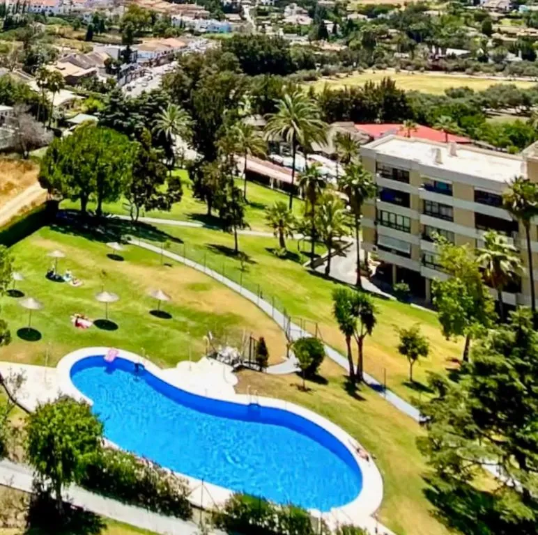Image of luxury golden sunset apartment Aloha puerto banus