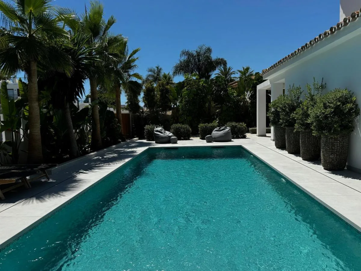 Image 1 of Family Holiday Bliss in Marbella- Brand-New 4 Bedroom VILLA with Garden, Private Pool & Jacuzzi, Marbesa 500 m to the Beautiful Cabopino Beach