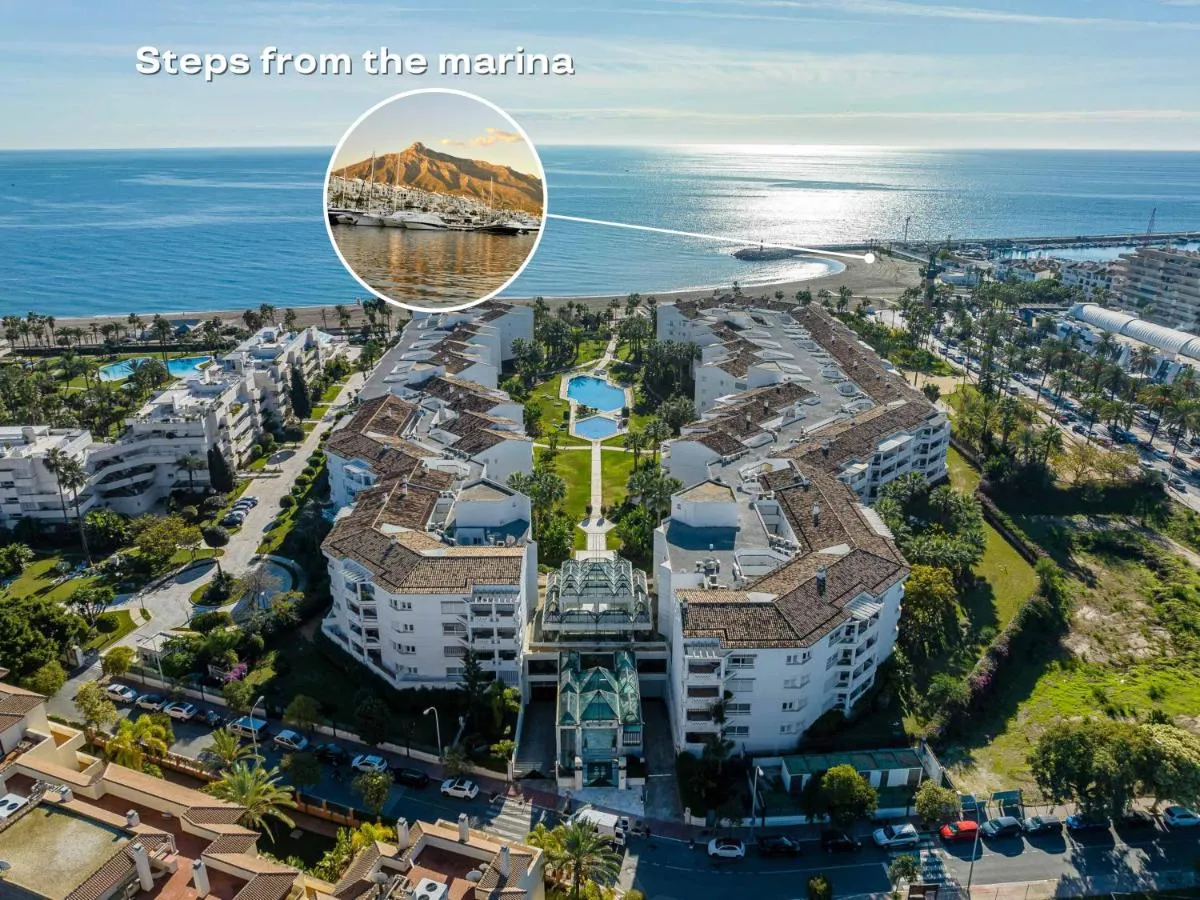 Image 1 of VACATION MARBELLA I Beachfront Quiet Apt with Private Beach Access, A minute walk from Puerto Banus Marina, 24-7 security and Parking