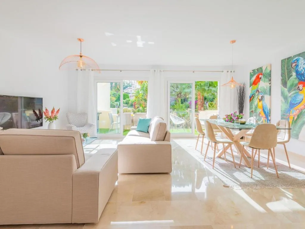 Image of VACATION MARBELLA I Los Pinos, Elegant and Bright Townhouse, The family Golf Getaway, 5 minutes from Puerto Banus, Security Night time