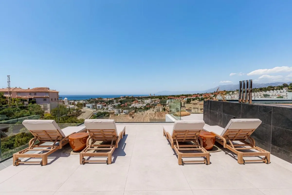 Image 1 of Villa Vida – Luxury Panorama Seaview Penthouse in Organic-Boho Design with Pool, Gym, Spa